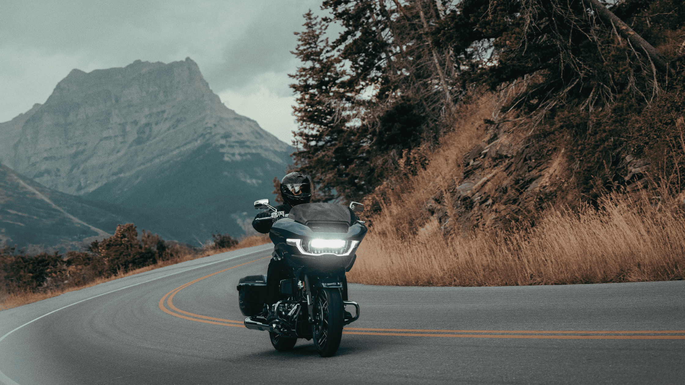 A motorcycle enthusiast riding a 2025 Harley-Davidson® CVO™ Road Glide® on a road in Houston, Texas.